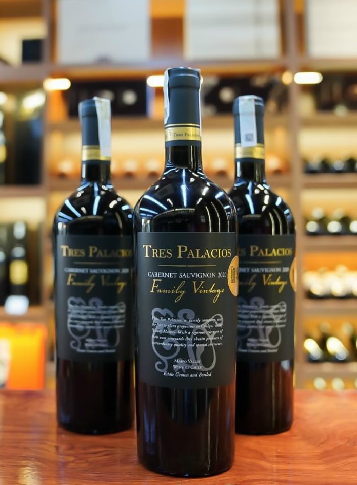 Rượu vang đỏ Chile Tres Palacios Cabernet Sauvignon Family Vintage